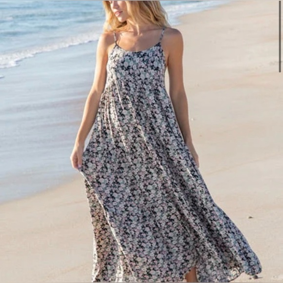 NATURAL LIFE Floral Maxi Dress - Black and White - Picture 4 of 10